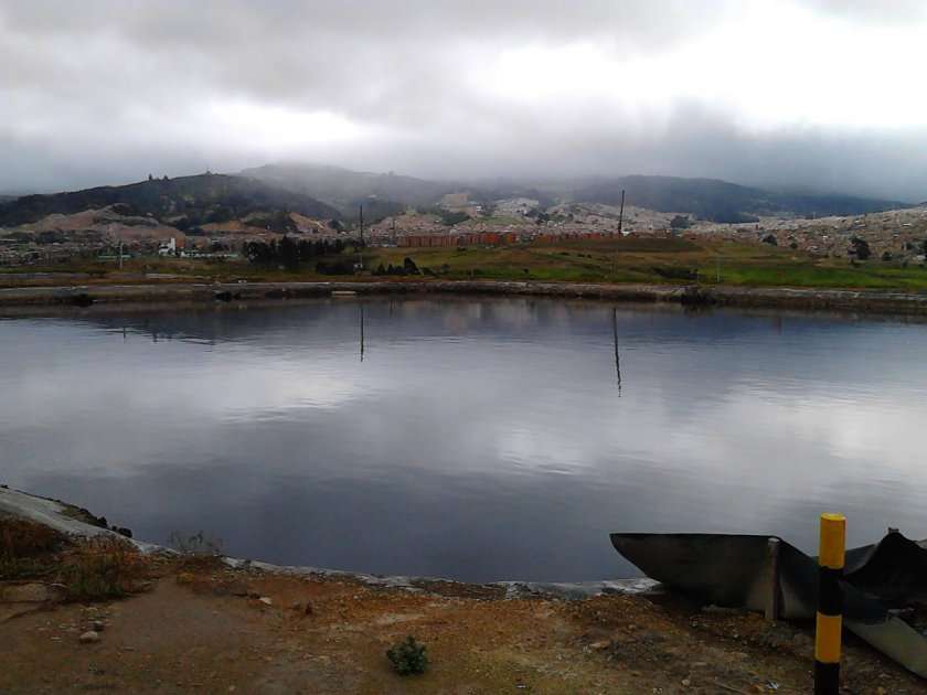 Pondaje con lixiviados en el Relleno Doña Juana. / Cortesía