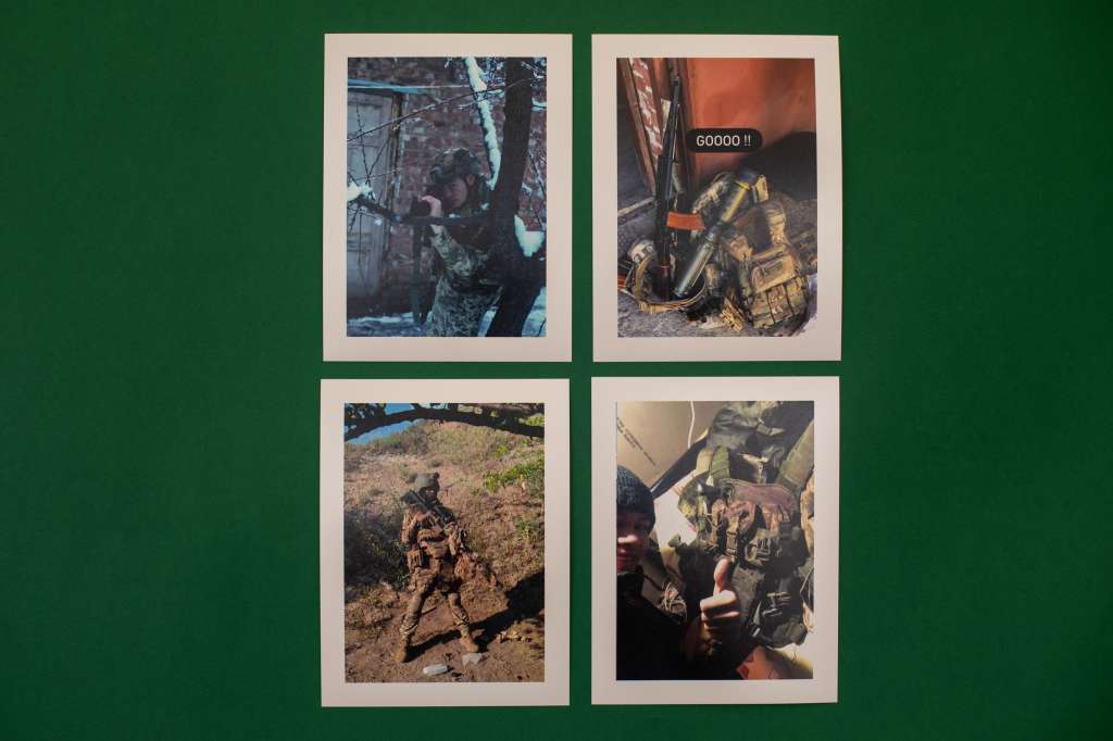 Fotografías del archivo personal de Baruc como legionario en la guerra de Ucrania.