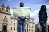 En imágenes: trabajadores sexuales protestan en la Plaza de Bolívar
