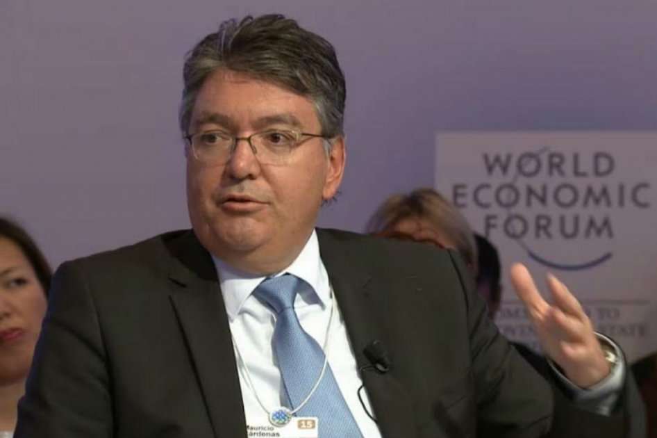 Ministro de Hacienda, Mauricio Cárdenas en el Foro Económico Mundial. / Cortesía