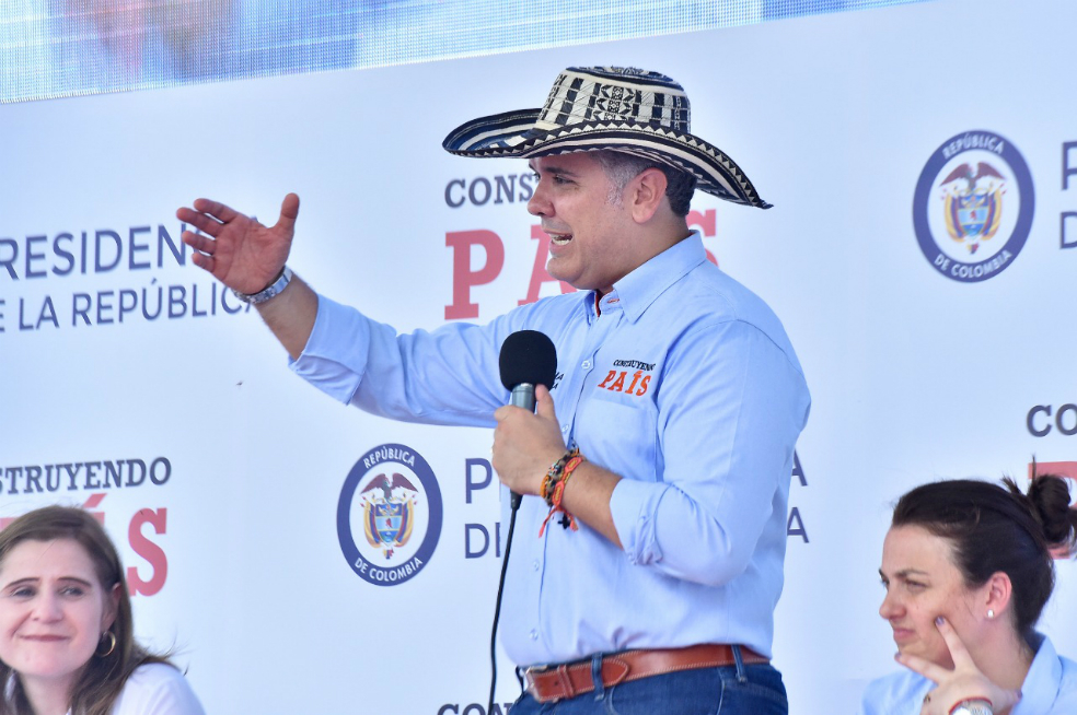 El presidente Duque entregó un balance de sus primeros 90 días en el cargo, resaltando su tarea en las regiones. / Archivo SIG