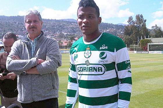 Andrés Rentería, ya con el Santos / Tomada de Espn