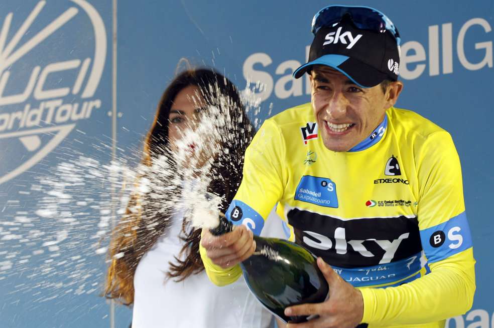 Sergio Luis Henao lidera la Vuelta al País Vasco. Foto: AFP