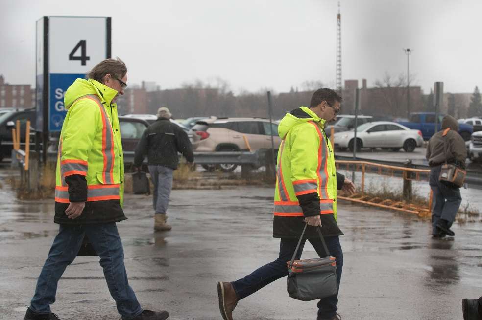 Trabajadores de General Motors en Oshawa, Canadá.