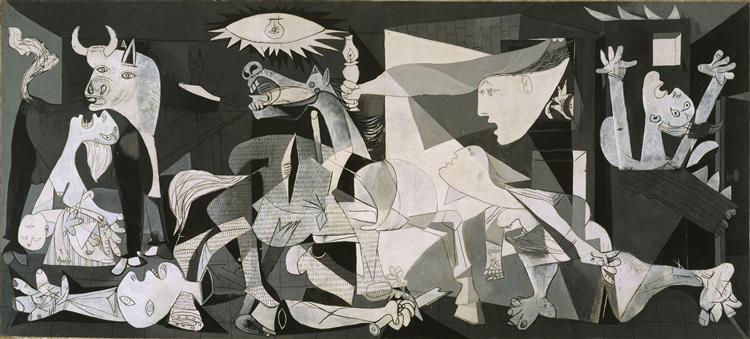 El mural «Guernica» fue adquirido a Picasso por el Estado español en 1937. Debido al estallido de la Segunda Guerra Mundial, el artista decidió que la pintura quedara bajo la custodia del Museum of Modern Art de Nueva York hasta que finalizara el conflicto bélico.