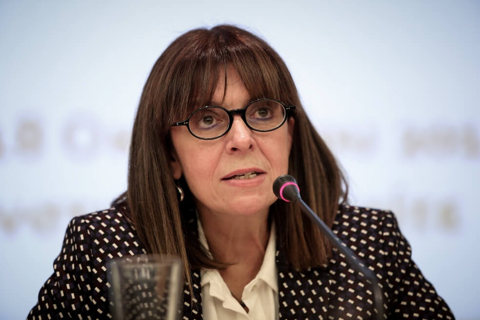 Ekaterini Sakellaropoulou, nueva presidenta de Grecia. / AFP