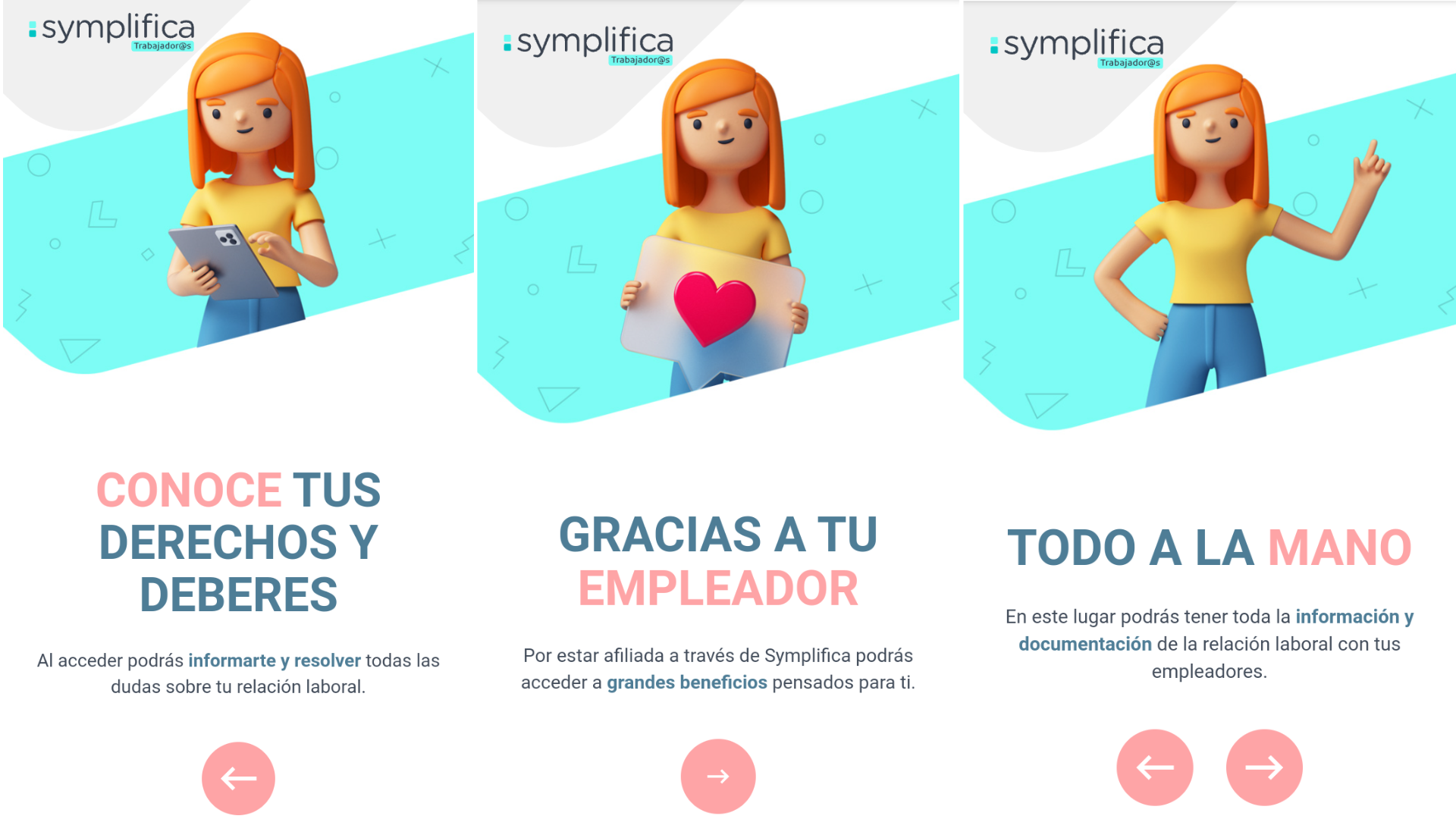 La aplicación está disponible en APP Store y Play Store para afiliadas a Symplifica.