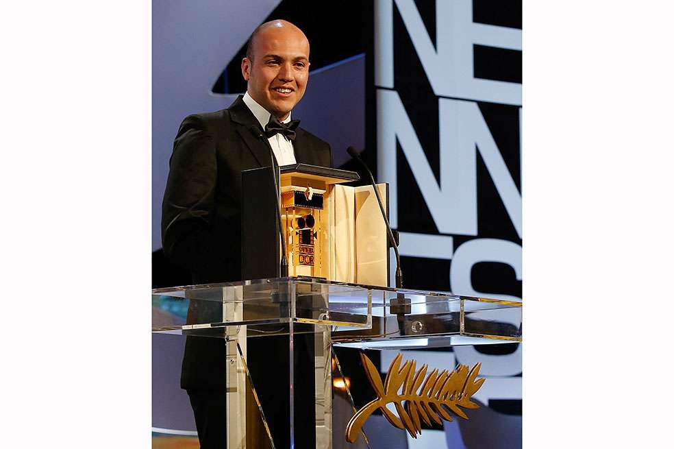 César Acevedo en la premiación final. AFP