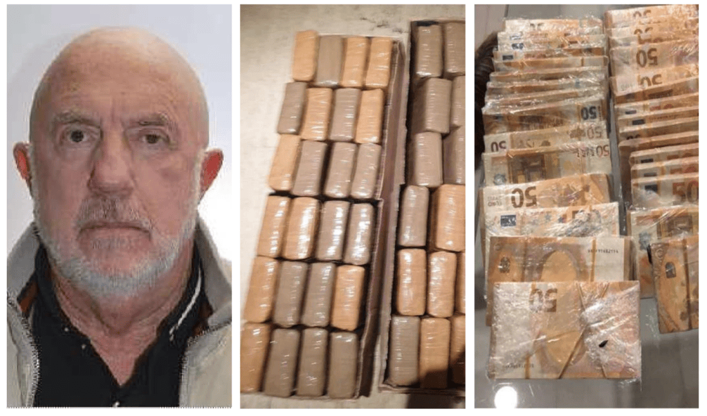 Florentino Fernández García, alias Don Carlos o El Viejo. Fue hallado con esa más de 40 paquetes de cocaína y casi 170.000 euros.