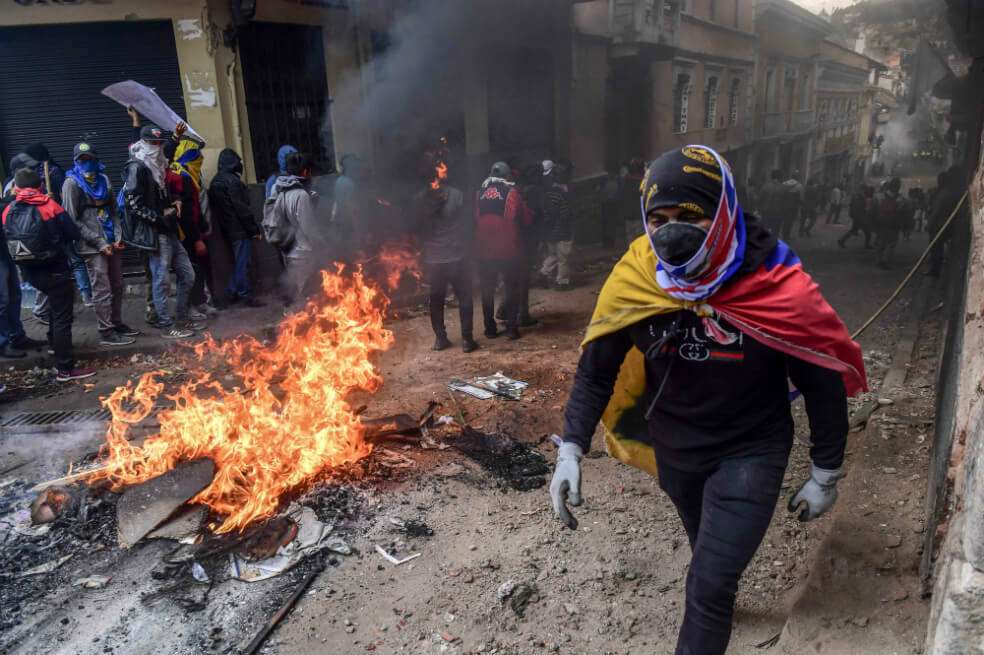 Índígenas participaron de una concentración masiva en Quito. / AFP