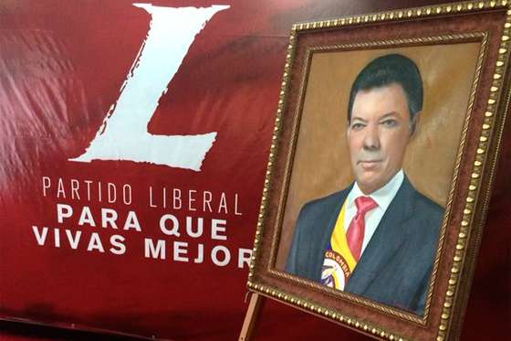Esta es la nueva imagen que se ve en el hall de presidentes de la sede del Partido Liberal.
