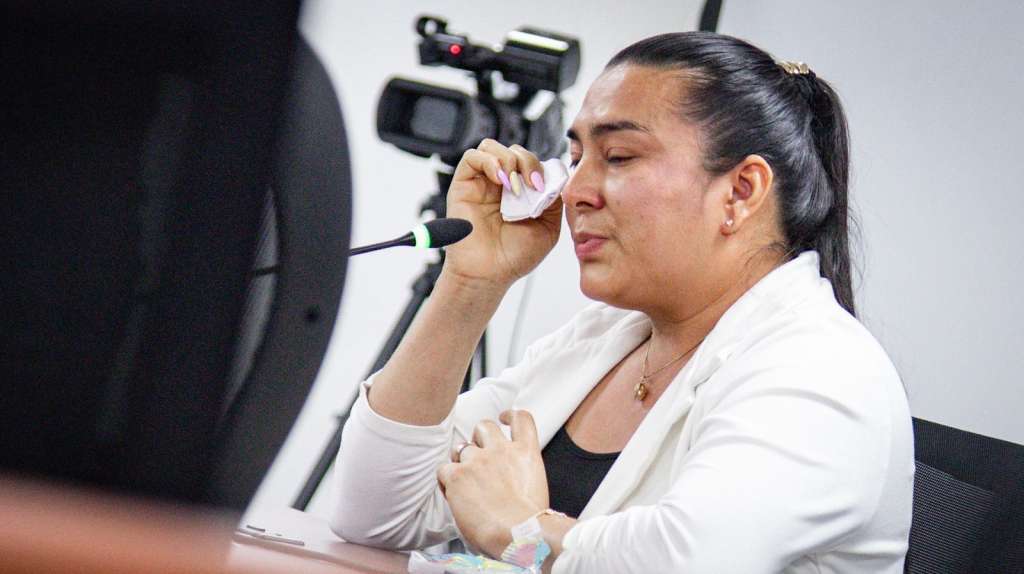 Yudy Piedrahíta, sobreviviente de la masacre de El Aro, y víctima de la ejecución extrajudicial de su esposo, Rodrigo Humberto Torres.