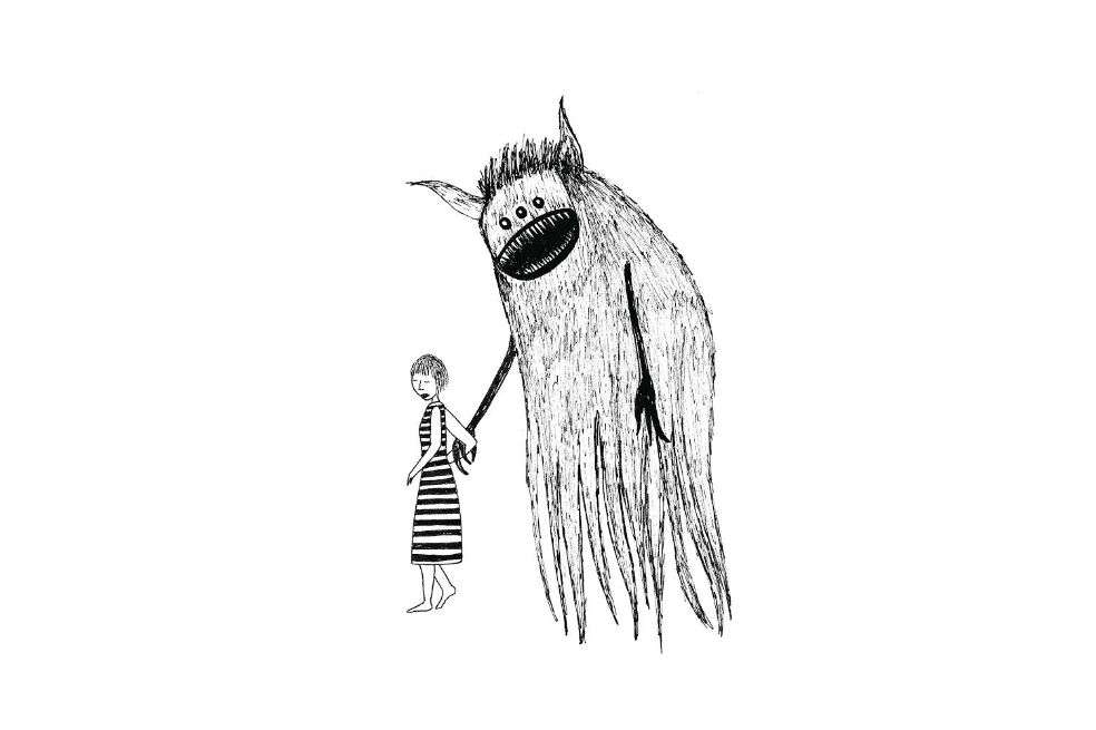 "Sin ser de noche todo se ve muy negro" es una experiencia para saborear cada página, encontrándole el sentido doloroso a cada detalle. / Ilustración por Ana Mess.