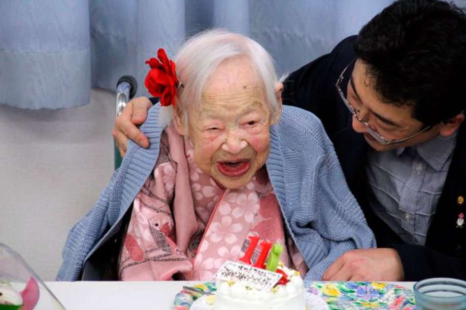 Misao Okawa tenía tres hijos, cuatro nietos y seis bisnietos. / AFP