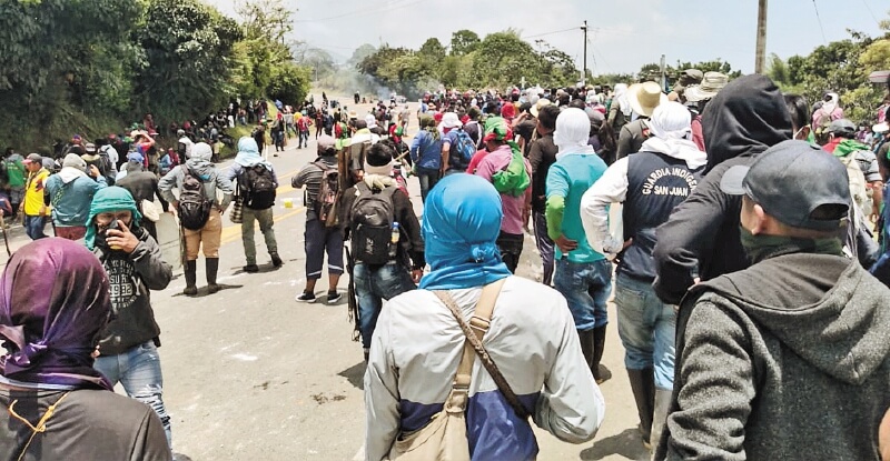 Los choques entre manifestantes y autoridades han dejado por lo menos 16 heridos. /CRIC