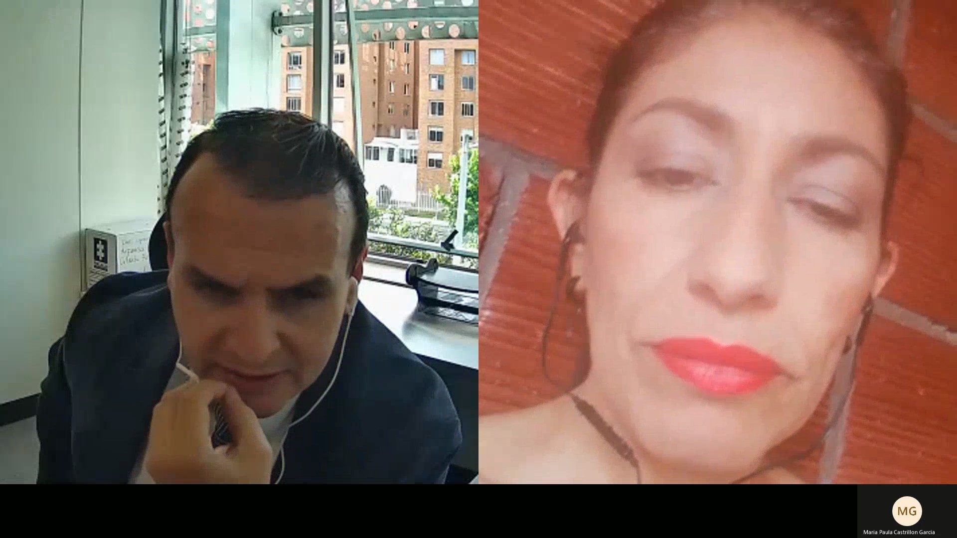 Eurídice Cortés Velasco (derecha), alias Diana, exjefe política de las Autodefensas Unidas de Colombia