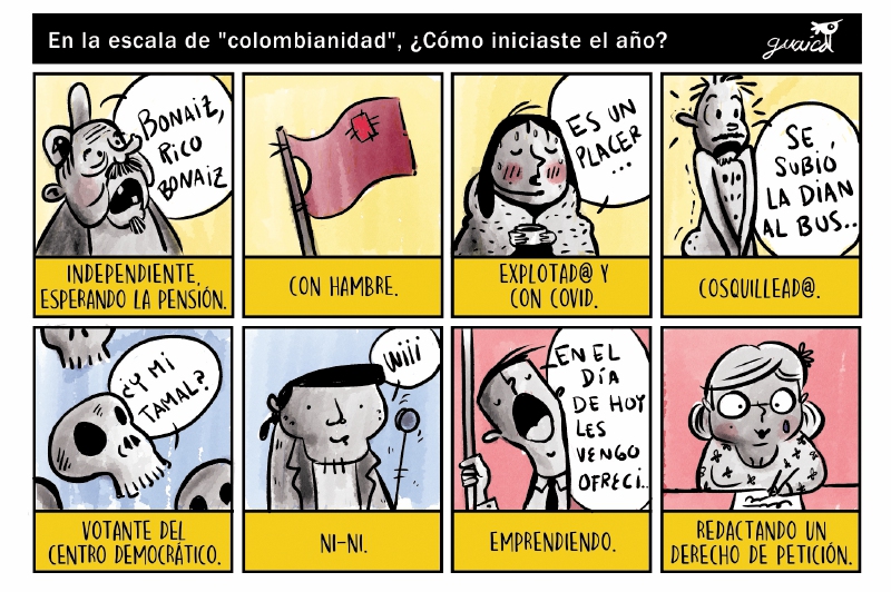 En la escala de "colombianidad", ¿Cómo iniciaste el año?