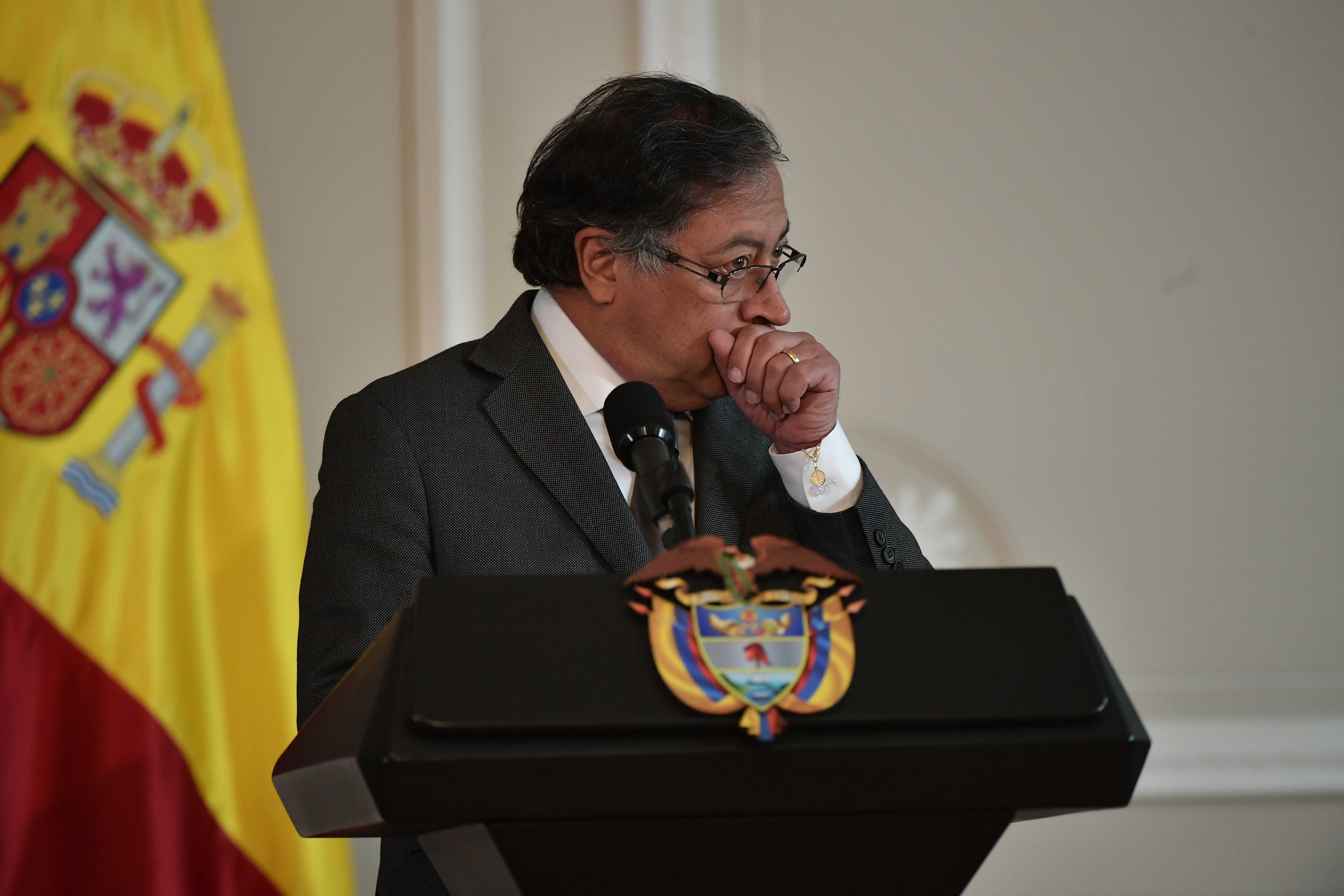 Presidente de Colombia durante la visita del Presidente de Gobierno del Reino de España al país