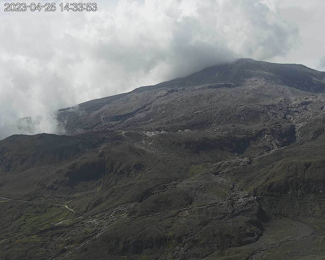 Vista del Ruiz desde el Cerro Guali /Servicio Geológico Colombiano