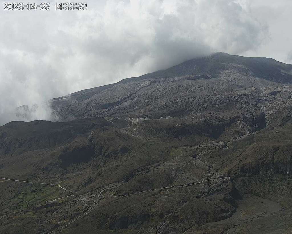 Vista del Ruiz desde el Cerro Guali /Servicio Geológico Colombiano