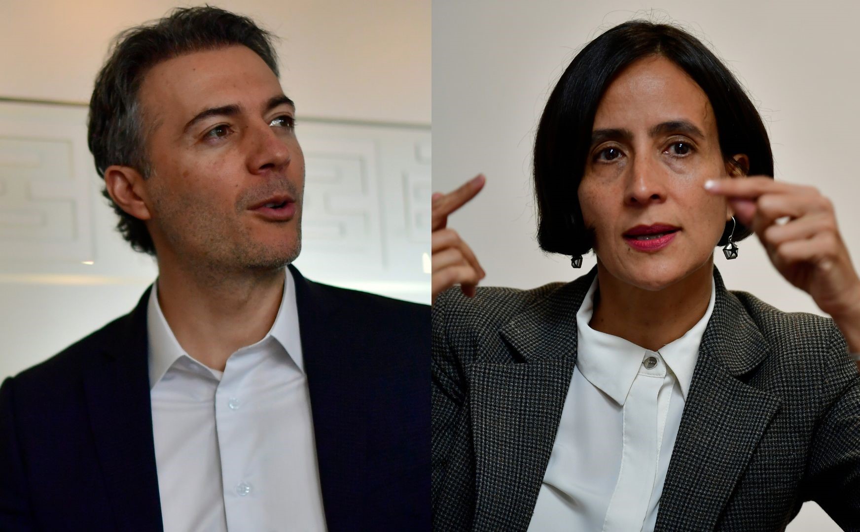 Precandidatos del Pacto Histórico Daniel Quintero y Susana Muhamad.