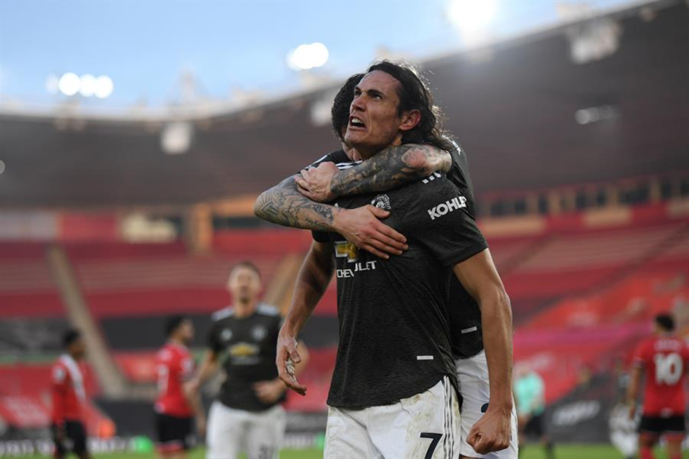 Edinson Cavani, delantero del Manchester United.