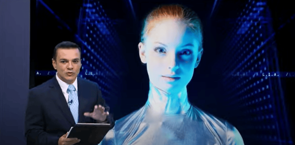 Juan Diego Alvira, presentador y directo del programa "Sin Carreta" en Canal 1, presenta a "Lía", como una "intrépida presentadora de Inteligencia Artificial":