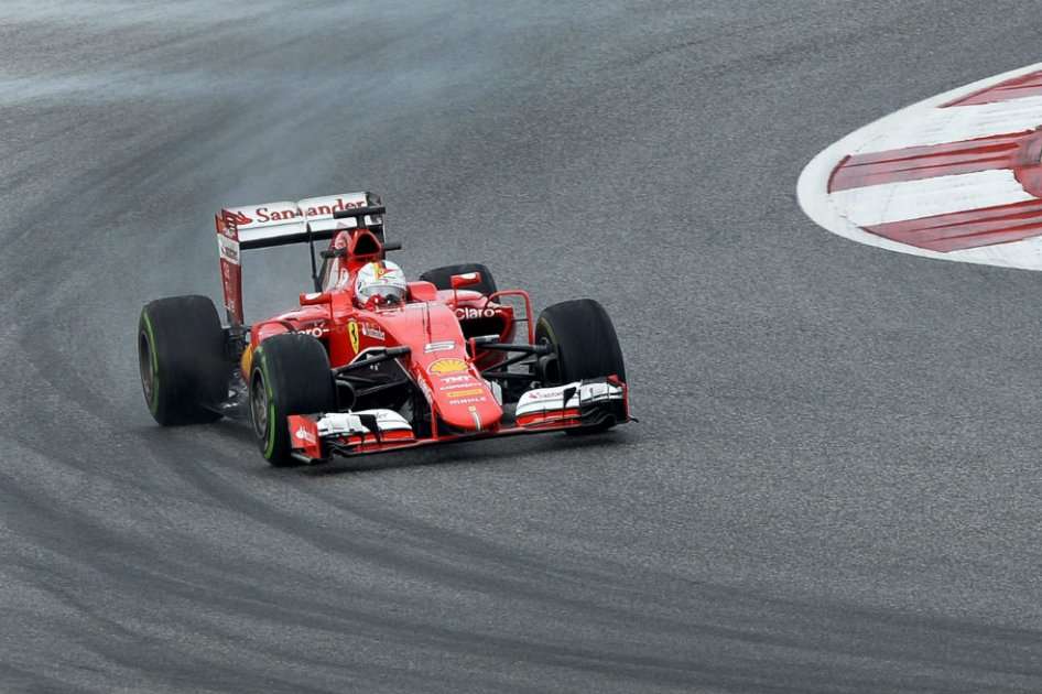 Sebastian Vettel durante los entrenamientos del GP de Estados Unidos. Foto: AFP