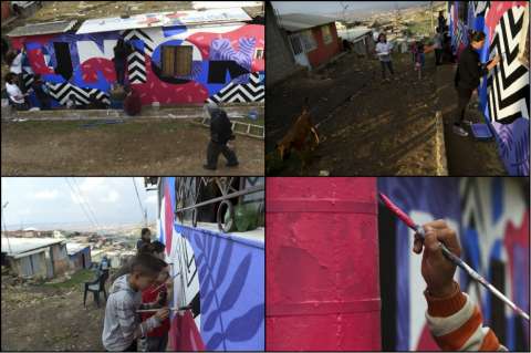 Víctimas del conflicto armado se unen mediante el arte en las paredes de Soacha