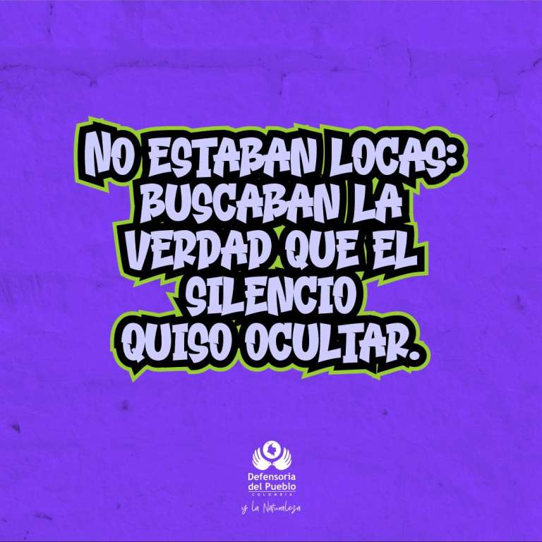 Así son los grafitis digitales que publicó la Defensoría del Pueblo en respaldo a las víctimas del caso La Escombrera de Medellín.