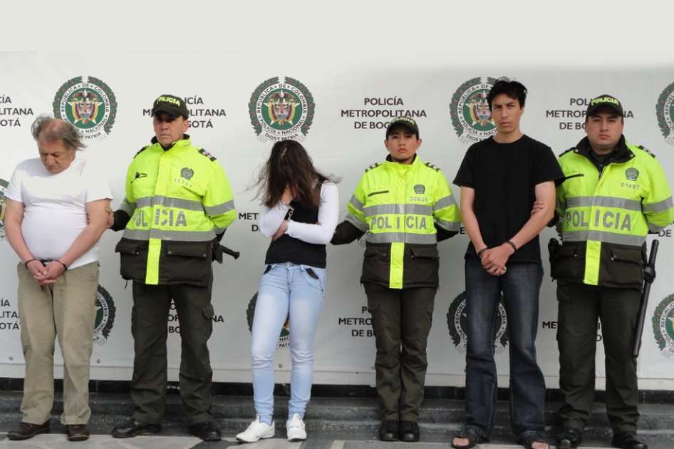 Abusadores sexuales capturados en Bogotá. / Policía Metropolitana de Bogotá