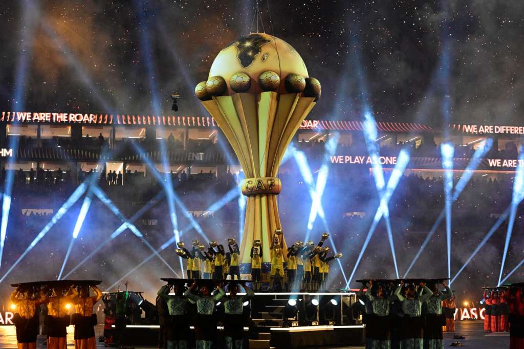 Rabat (Morocco), 21/12/2025.- The opening ceremony ahead of the opening match of the CAF Africa Cup of Nations 2025 soccer match between Morocco and the Comoros in Rabat, Morocco, 21 December 2025. (Comores, Marruecos) EFE/EPA/JALAL MORCHIDI