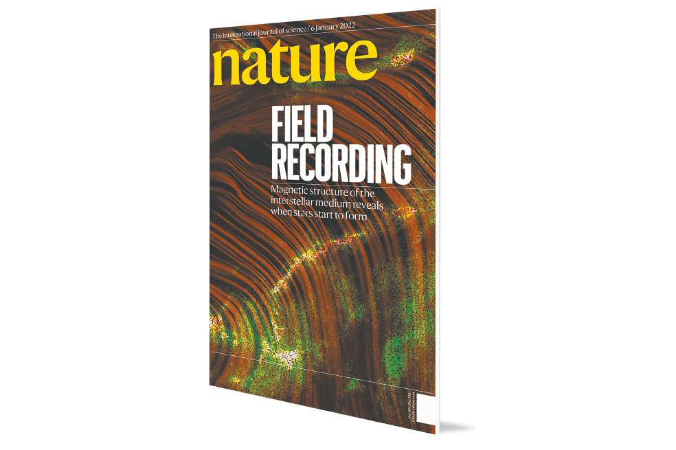 Portada de la última edición de la revista Nature. Imagen construida por Juan Diego Soler and Yun Zhao.