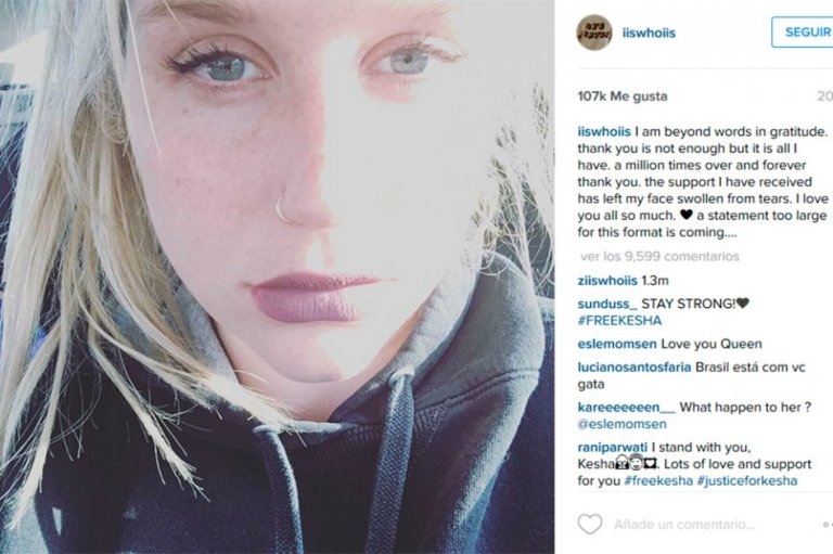 Kesha agradece apoyo tras perder juicio por violación contra Dr. Luke