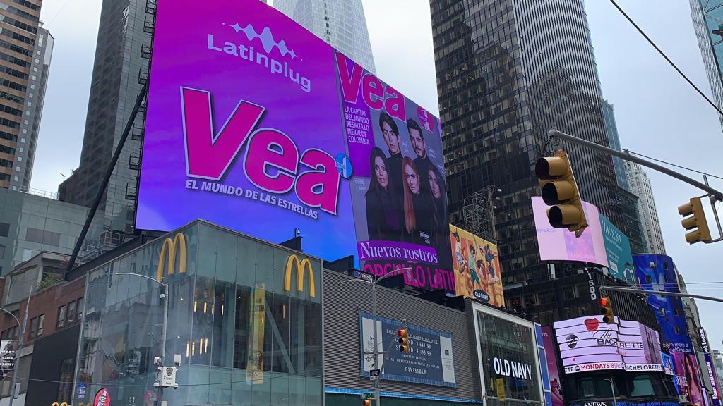 Vea en una de las pantallas más grandes del Times Square de Nueva York