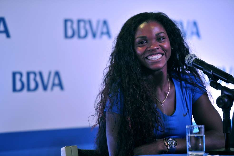 Caterine Ibargüen, nueva embajadora del banco BBVA. / Óscar Pérez