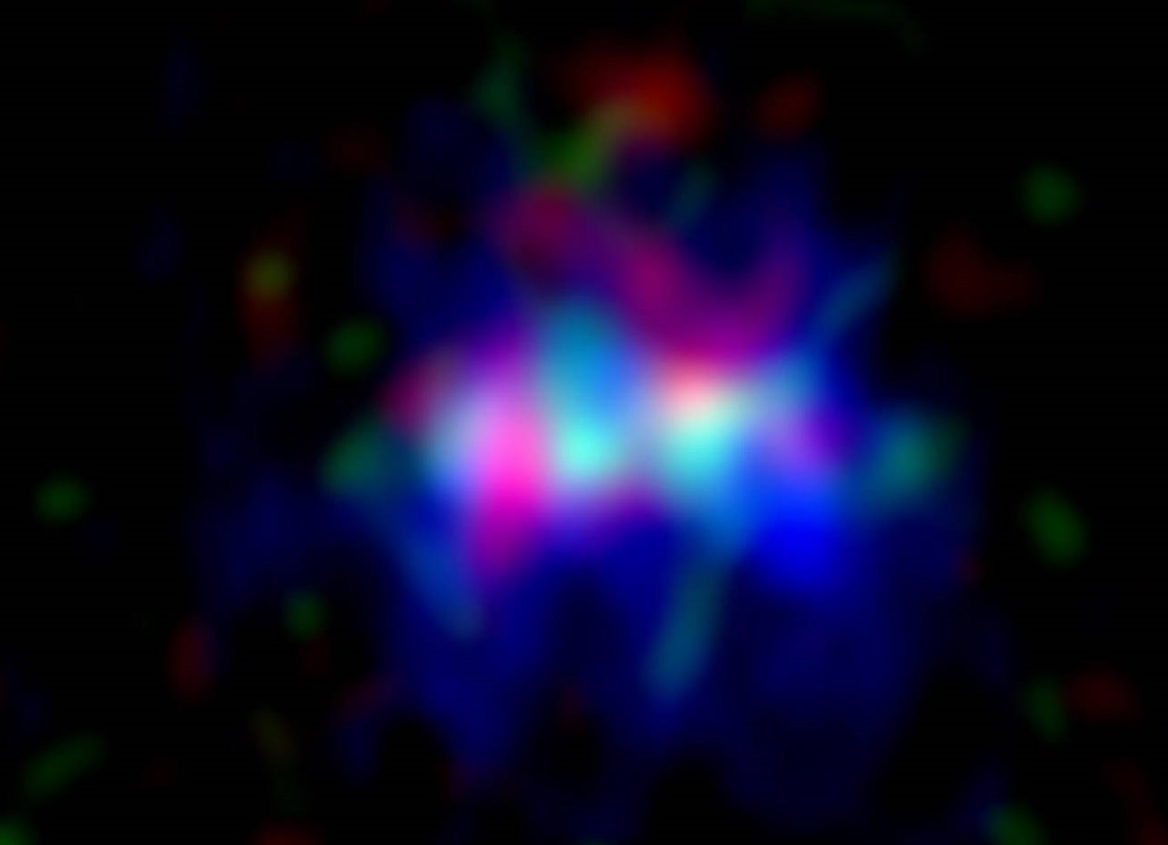 La galaxia observada se encuentra a 13.200 millones de años luz.