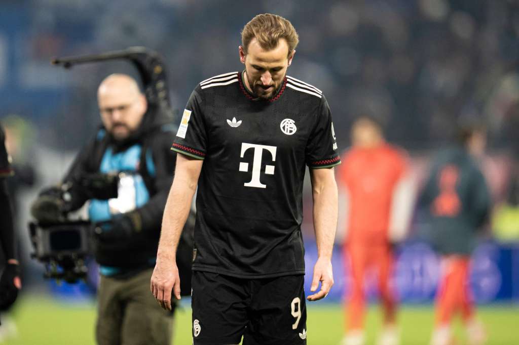 HAMBURG (Germany), 31/01/2026.- Harry Kane of Bayern Munich after the German Bundesliga soccer match between Hamburger SV and Bayern Munich at Volkspark Stadium in Hamburg, Germany, 31 January 2026. (Alemania, Hamburgo) EFE/EPA/Justus Stegemann