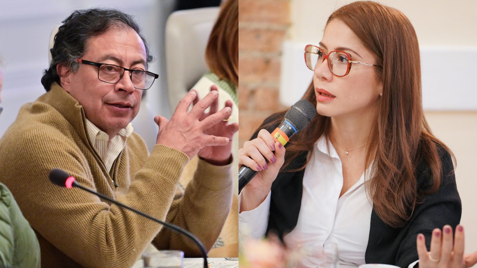 Presidente Gustavo Petro y representante Cathy Juvinao.