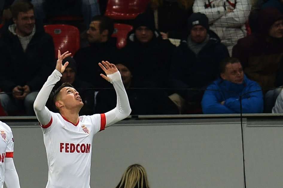 Lucas Ocampos marcó el único gol en la victoria del Mónaco sobre el Leverkusen. Foto: AFP