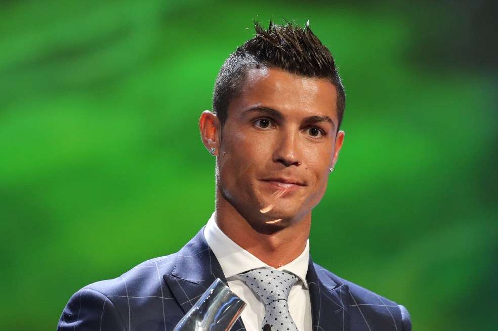 Cristiano Ronaldo, mejor jugador de la UEFA. / AFP