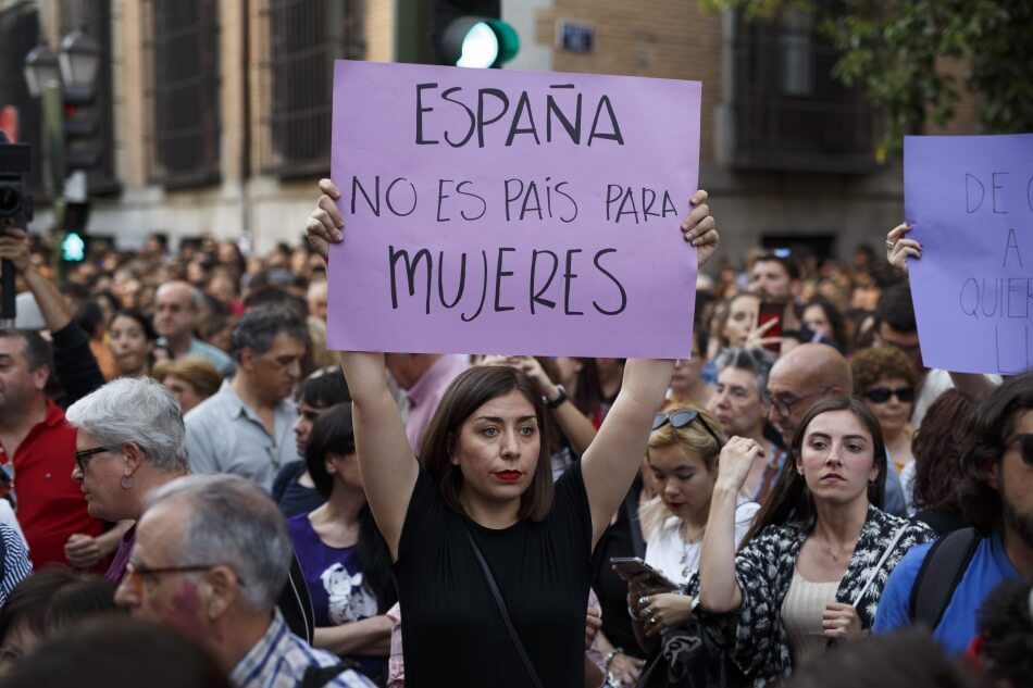 Protestas en España a raíz del caso de violación de "La Manada". / Getty images
