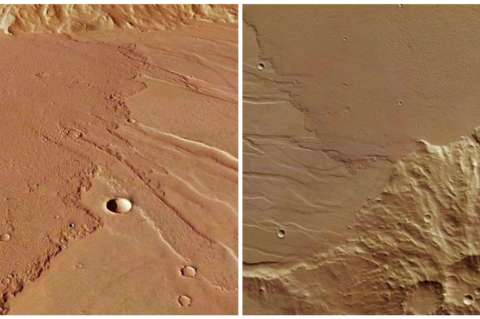 Agencia Espacial Europea difunde imágenes de extintos ríos de lava en Marte