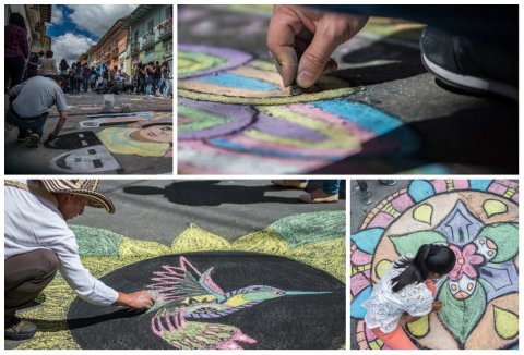 Arranca el carnaval de Pasto con Arcoíris sobre el asfalto