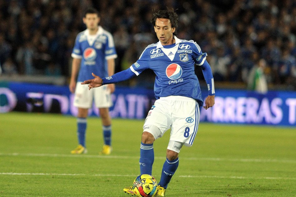 Rafael Robayo, en la victoria de su equipo 3-0 ante Júnior, en El Campín. / Gustavo Torrijos