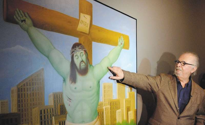 De la serie “Viacrucis” (2010-2011), de Fernando Botero, el Museo Santa Clara seleccionó cinco dibujos y tres pinturas para una exposición temporal.