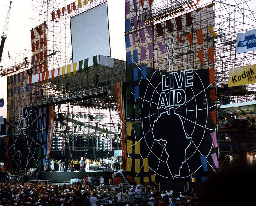 Fotografía del John F. Kennedy Stadium, en Filadelfia (Estado Unidos), durante el “Live Aid”.