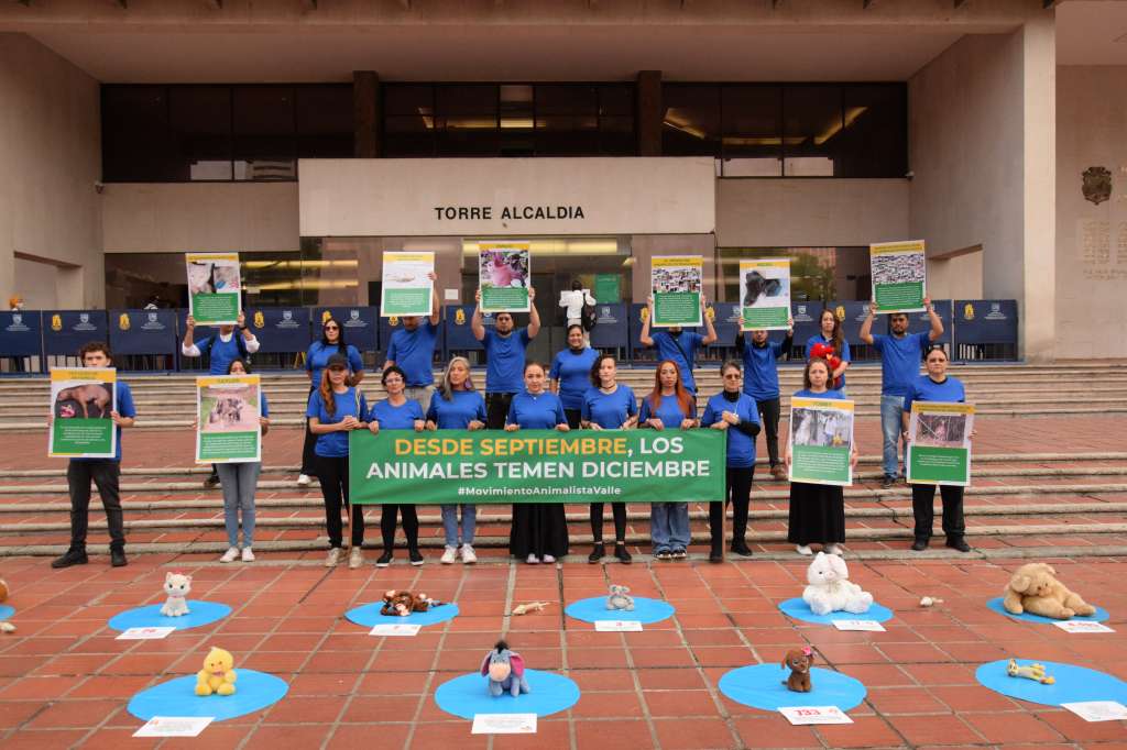 “Desde septiembre, los animales temen diciembre”: plantón contra el uso de la pólvora