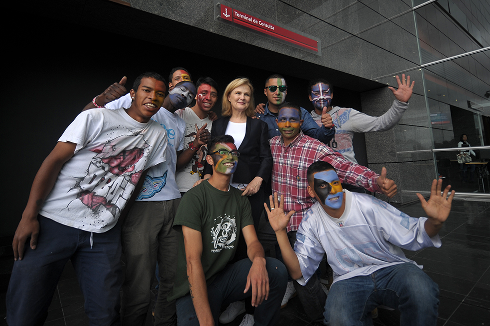 Kate Robertson en el lanzamiento de One Young World / Cristian Garavito 