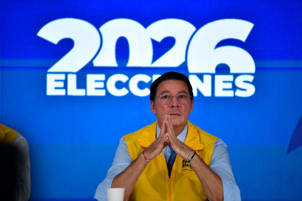 Registrador Nacional durante rueda de prensa previo a las elecciones presidenciales del 31 de mayo (Primera Vuelta)